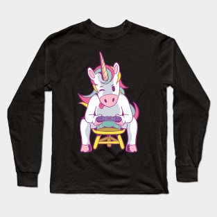 Unicorn gamer controller Long Sleeve T-Shirt